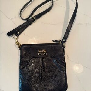 Coach Black Leather Crossbody Bag